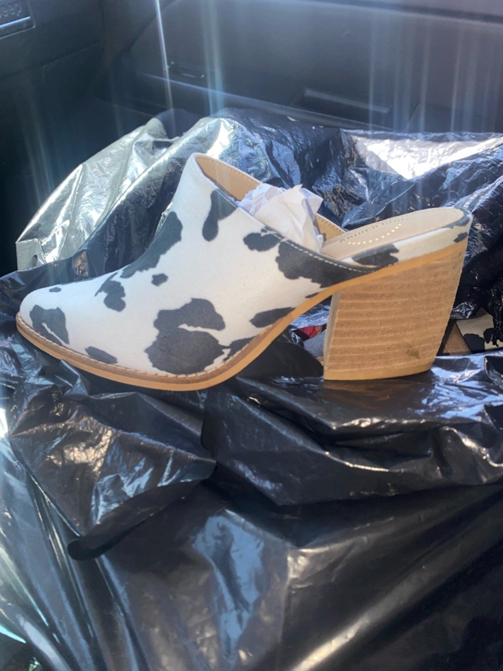 Arider girl cow mules clogs heels Sz 7